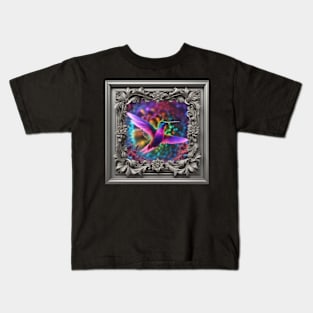 Framed Hummingbird 001 Kids T-Shirt